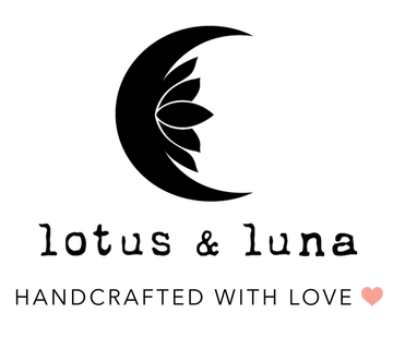 Lotus & Luna logo with the tagline Handcrafted with Love
