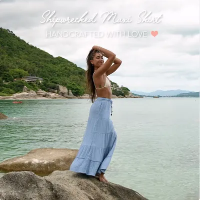 How the Shipwrecked maxi skirt is made, from the sewing table to the shoreline
