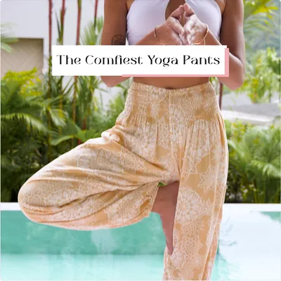 How the harem pants are made: an artisan sewing the peach printed fabric